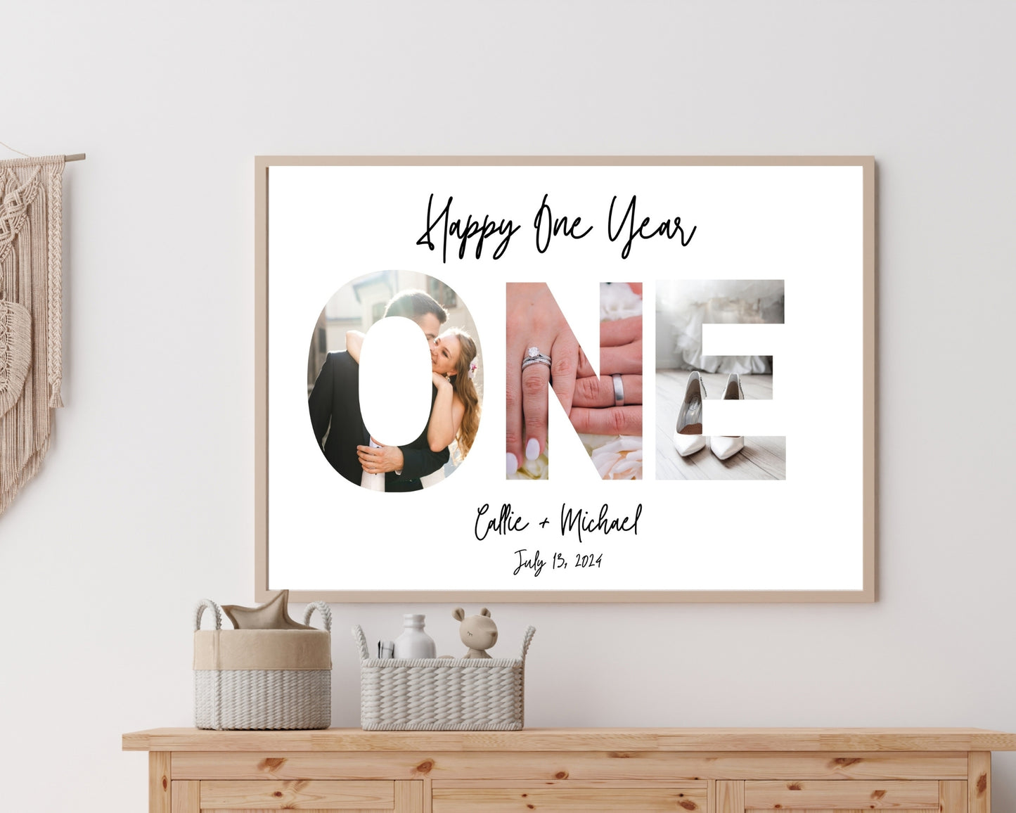 Happy One Year Anniversary Gift - Customizable