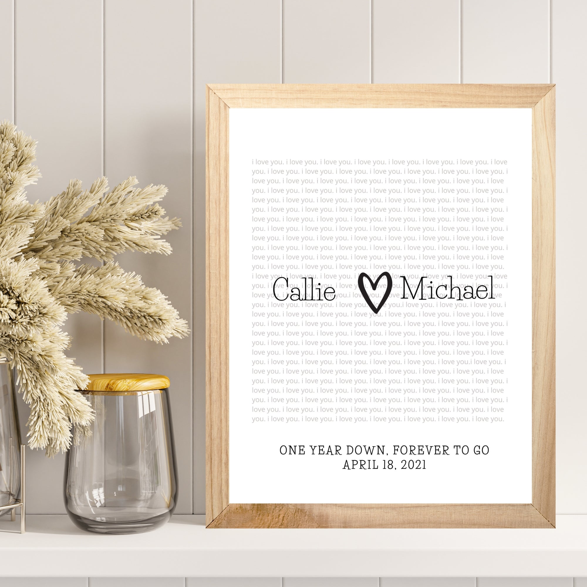 framed anniversary gift