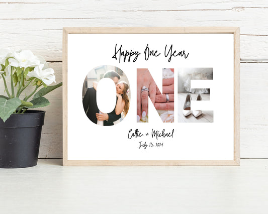 Happy One Year Anniversary Gift - Customizable