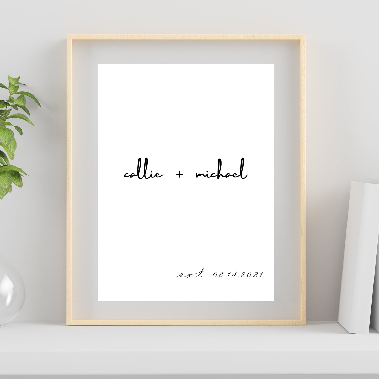 Mrs + Mr Print Anniversary Gift - Customizable