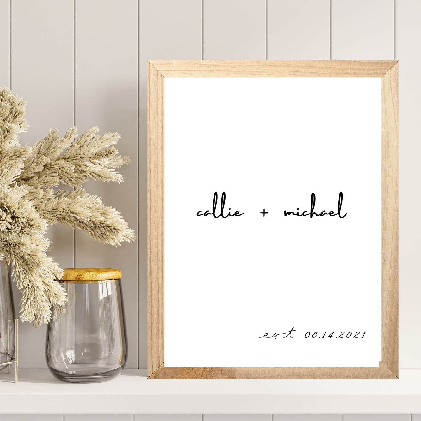 Mrs + Mr Print Anniversary Gift - Customizable