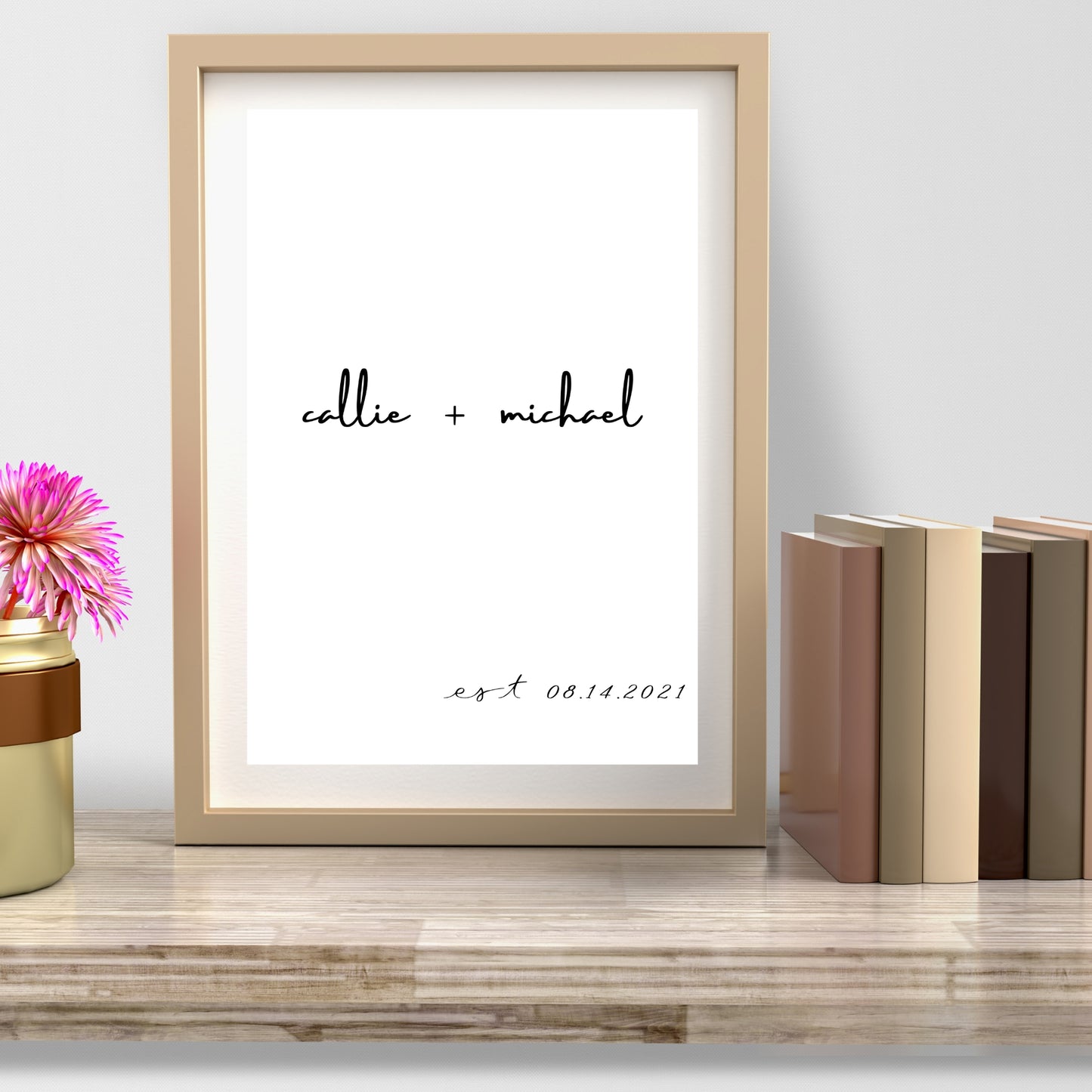 Mrs + Mr Print Anniversary Gift - Customizable