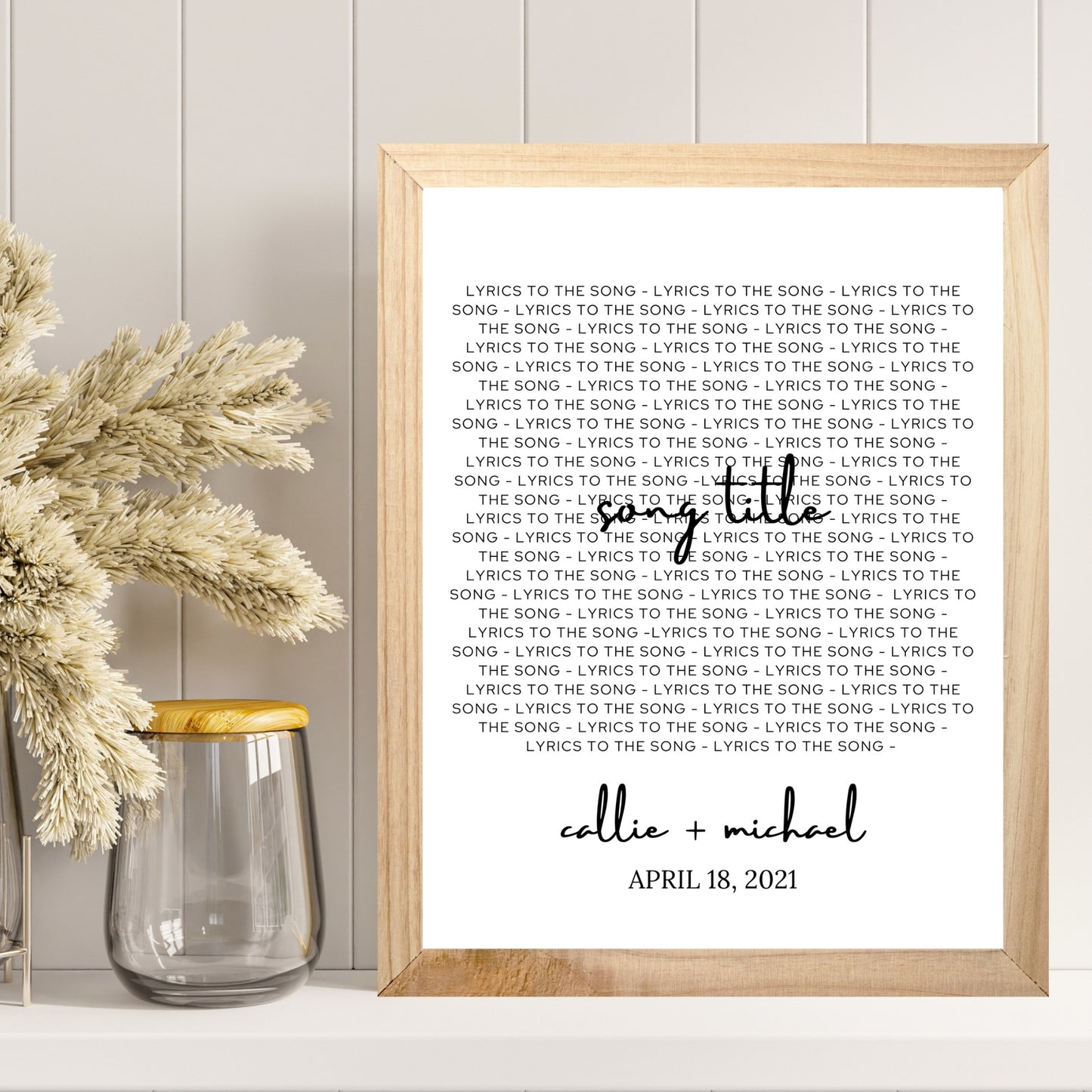 Song Title Anniversary Gift - Customizable