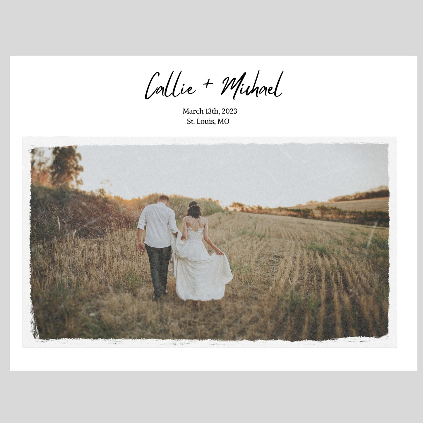 Vintage Wedding Photo - Customizable