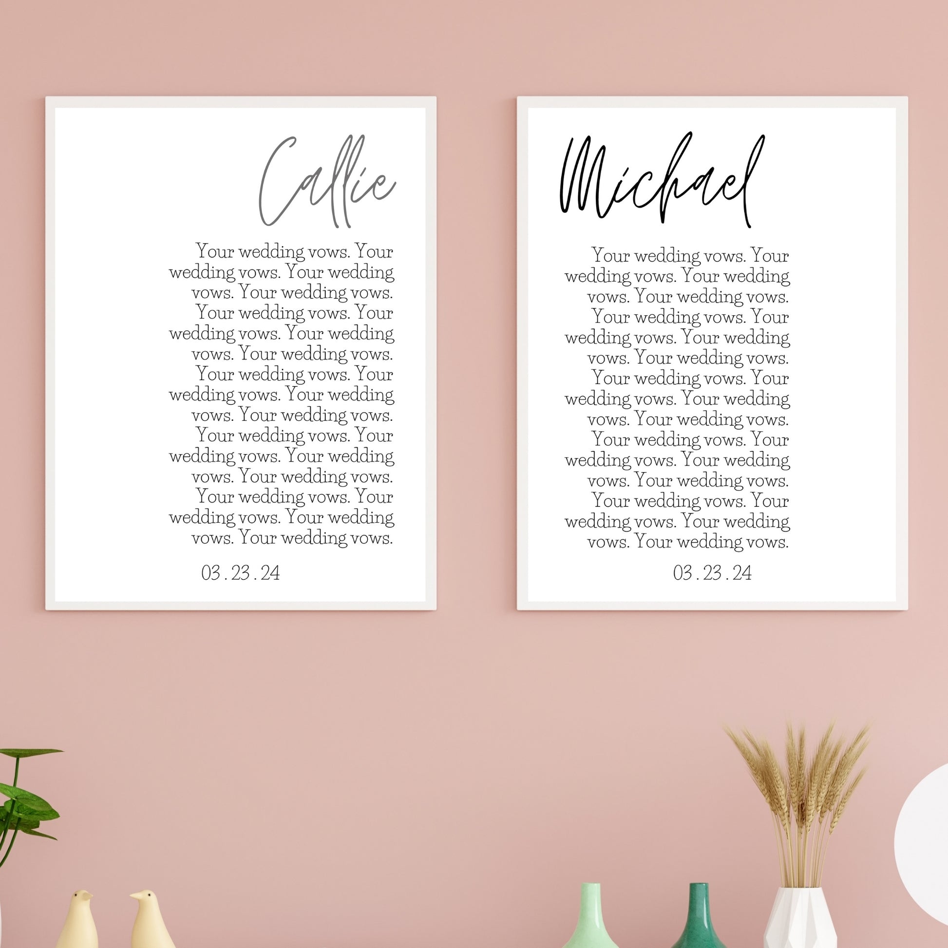 your-wedding-vows-anniversary-gift-customizable-custom-prints-and-gifts for His And Her Vows Printable Free Your Wedding Vows Anniversary Gift - Customizable – Custom Prints And Gifts for His And Her Vows Printable Free