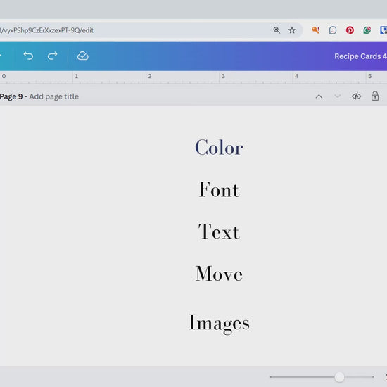 Video showing how to edit the order in Canva.
