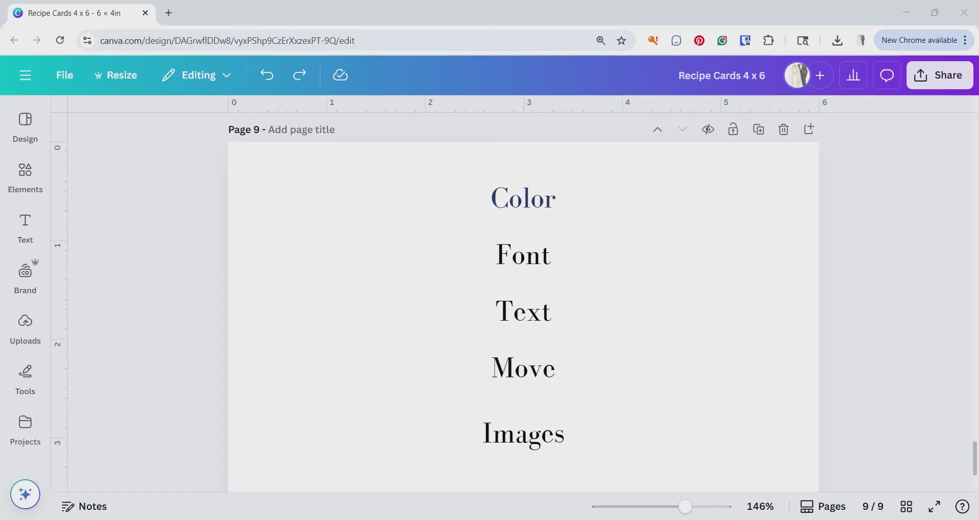 Video showing how to edit the order in Canva.